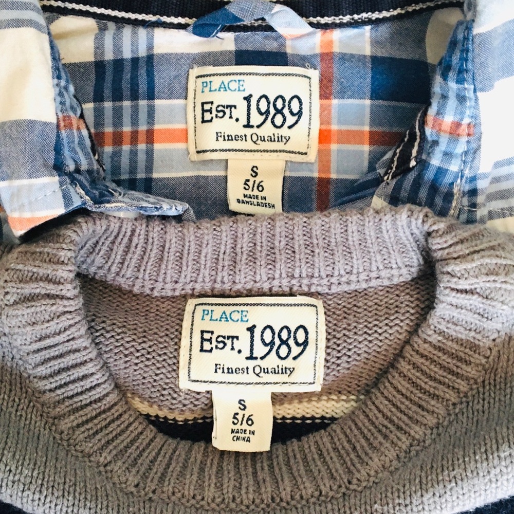 Children’s Place Boys Button-Up & Sweater - Picture 4 of 4